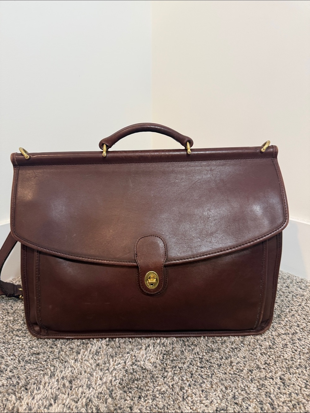 coach large messenger bag brown no vintage leather